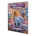Happy 13th Birthday Colourful Bedroom Greeting Card A5