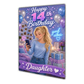 Happy 14th Birthday Colourful Bedroom Greeting Card A5