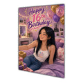 Happy 16th Birthday Colourful Bedroom Greeting Card A5