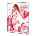 Personalised Birthday Card Ginger Women Pyjamas Coffee Tea Daughter A5 Size