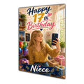 Happy 17th Birthday Colourful Bedroom Greeting Card A5
