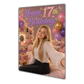 Happy 17th Birthday Colourful Bedroom Greeting Card A5