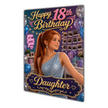 Happy 18th Birthday Colourful Bedroom Greeting Card A5