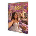 Happy 18th Birthday Colourful Bedroom Greeting Card A5