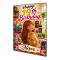 Happy 19th Birthday Colourful Bedroom Greeting Card A5
