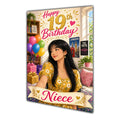 Happy 19th Birthday Colourful Bedroom Greeting Card A5