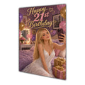 Happy 21st Birthday Colourful Bedroom Greeting Card A5