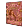 Happy 21st Birthday Colourful Bedroom Greeting Card A5