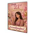 Happy 21st Birthday Colourful Bedroom Greeting Card A5
