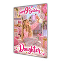 Happy 9th Birthday Daughter Pink Bedroom Selfie Greeting Card A5