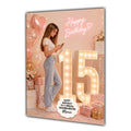 Personalised 15th Birthday Card Girls Granddaughter Daughter Niece A5 Size