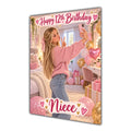 Happy 12th Birthday Niece Pink Bedroom Selfie Greeting Card A5