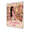 Happy 12th Birthday Daughter Pink Bedroom Selfie Greeting Card A5