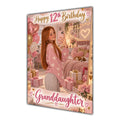 Happy 12th Birthday Granddaughter Pink Bedroom Selfie Greeting Card A5