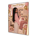 Happy 13th Birthday Girl Pink Bedroom Selfie Greeting Card A5
