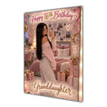 Happy 16th Birthday Granddaughter Pink Bedroom Selfie Greeting Card A5