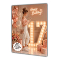 Personalised 17th Birthday Card Girls Granddaughter Daughter Niece A5 Size