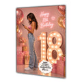 Personalised 18th Birthday Card Girls Granddaughter Daughter Niece A5 Size