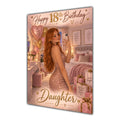 Happy 18th Birthday Daughter Pink Bedroom Selfie Greeting Card A5