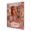 Happy 18th Birthday Niece Pink Bedroom Selfie Greeting Card A5