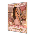 Happy 19th Birthday Granddaughter Pink Bedroom Selfie Greeting Card A5