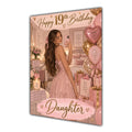 Happy 19th Birthday Daughter Pink Bedroom Selfie Greeting Card A5
