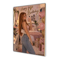 Happy 19th Birthday Girl Pink Bedroom Selfie Greeting Card A5