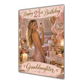 Happy 21st Birthday Granddaughter Pink Bedroom Selfie Greeting Card A5