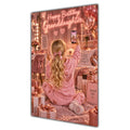 Happy Birthday Granddaughter Blonde Hair Rose Gold Selfie Card A5