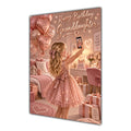 Happy 7th Birthday Granddaughter Blonde Hair Rose Gold Selfie Card A5