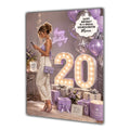 Personalised 20th Birthday Card Girls Granddaughter Daughter Niece A5 Size