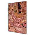 Happy Birthday Granddaughter Blonde Hair Rose Gold Selfie Card A5