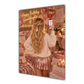 Happy Birthday Granddaughter Blonde Hair Rose Gold Selfie Card A5