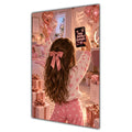 Happy Birthday Granddaughter Brown Hair Rose Gold Selfie Card A5