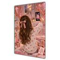 Happy Birthday Granddaughter Brown Hair Rose Gold Selfie Card A5