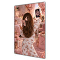 Happy Birthday Granddaughter Brown Hair Rose Gold Selfie Card A5