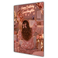 Happy Birthday Granddaughter Brown Hair Rose Gold Selfie Card A5