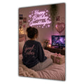Happy Birthday Granddaughter Brown Hair Pink TV Bedroom Card A5