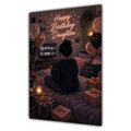 Happy Birthday Daughter Black Hair Pink TV Bedroom Card A5