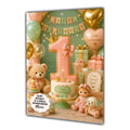 1st Birthday Card Girl Baby Toys Granddaughter Daughter Large A5 Size