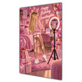 Happy Birthday Granddaughter Blonde Hair Pink Selfie Card A5