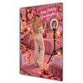 Happy Birthday Granddaughter Blonde Hair Pink Selfie Card A5