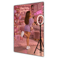 Happy Birthday Granddaughter Brown Hair Pink Selfie Card A5