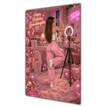 Happy Birthday Granddaughter Brown Hair Pink Selfie Card A5