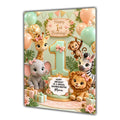 1st Birthday Card Girl Jungle Animals Granddaughter Daughter Large A5 Size
