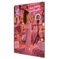 Happy Birthday Granddaughter Brown Hair Pink Selfie Card A5