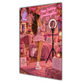 Happy Birthday Granddaughter Brown Hair Pink Selfie Card A5