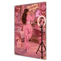 Happy Birthday Granddaughter Brown Hair Pink Selfie Card A5