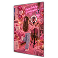 Happy Birthday Granddaughter Brown Hair Pink Selfie Card A5