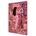 Happy Birthday Granddaughter Black Hair Pink Selfie Card A5